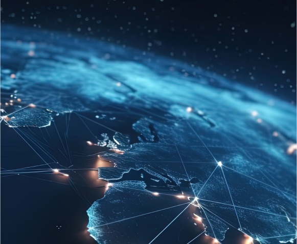 Global network map representing Ballard Global Alliance international government relations